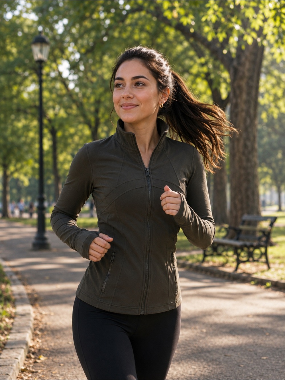 Lululemon Olive Green Zip-Up Active Jacket